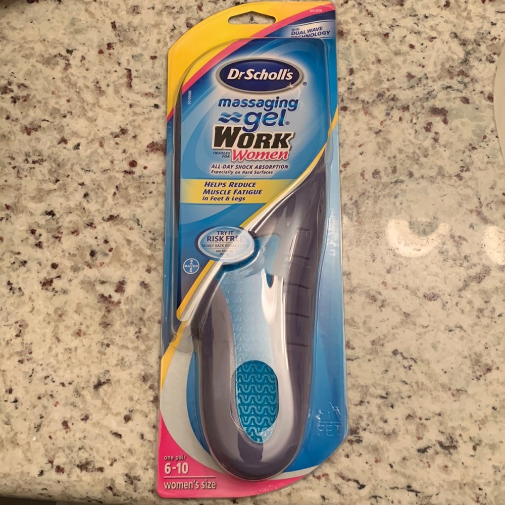 NWT Dr. Scholl’s Massaging Gel Work Women Insoles